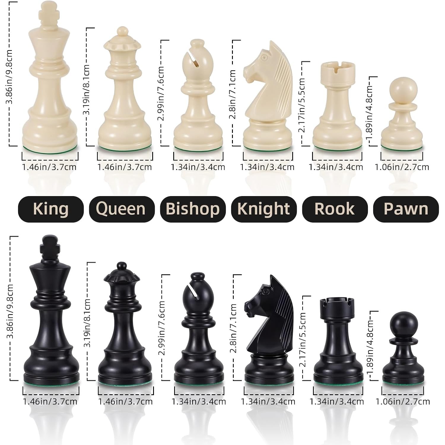 Silicone Board Chess Set 20 Inch with Weighted Pieces: image 4