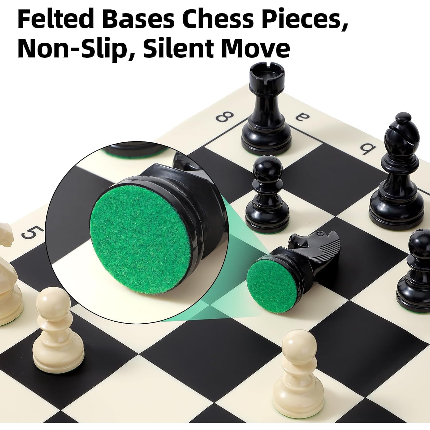 Silicone Board Chess Set 20 Inch with Weighted Pieces: image 5