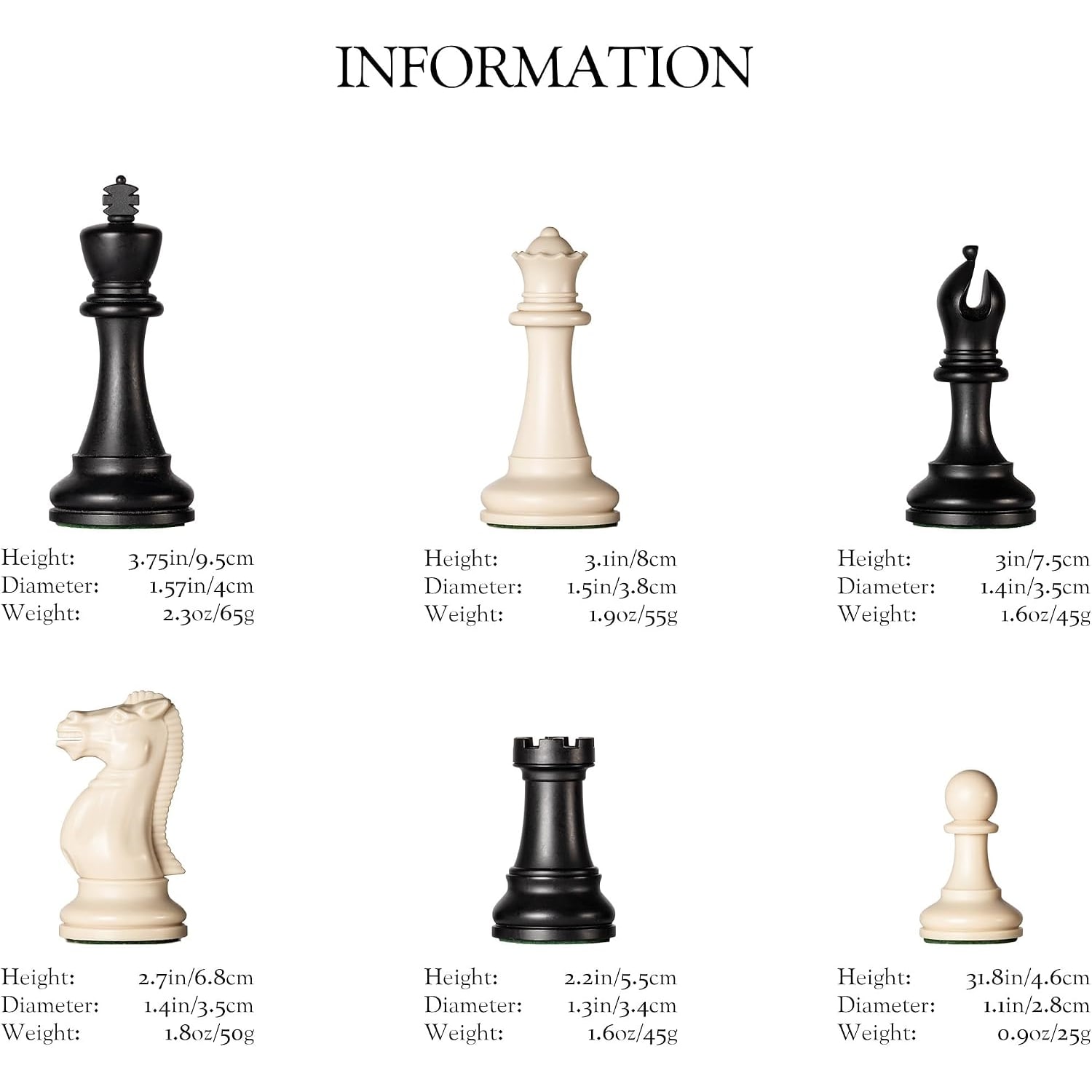 Tournament Chess Set with 20 Inch Roll Up Board and Weighted Pieces