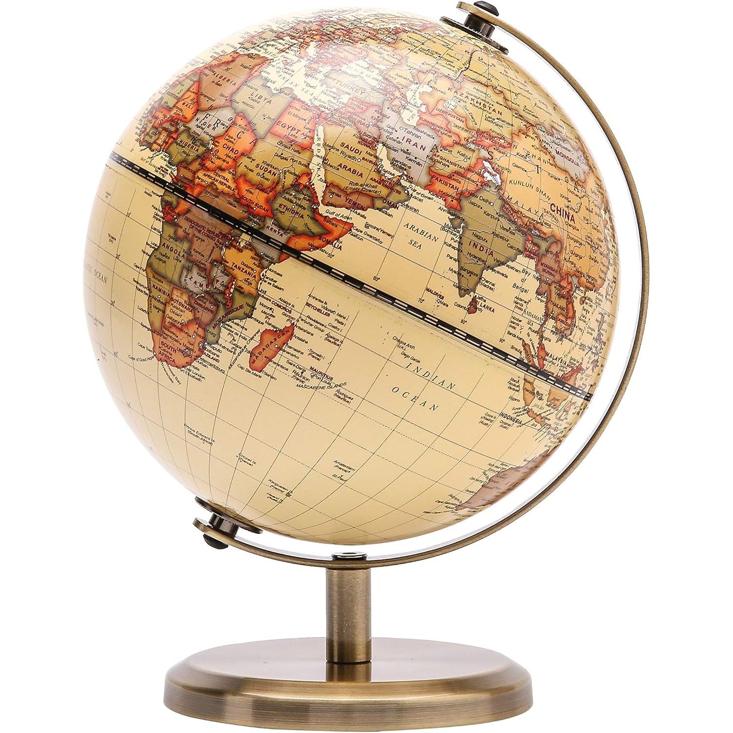 Antique Style World Globe 14cm