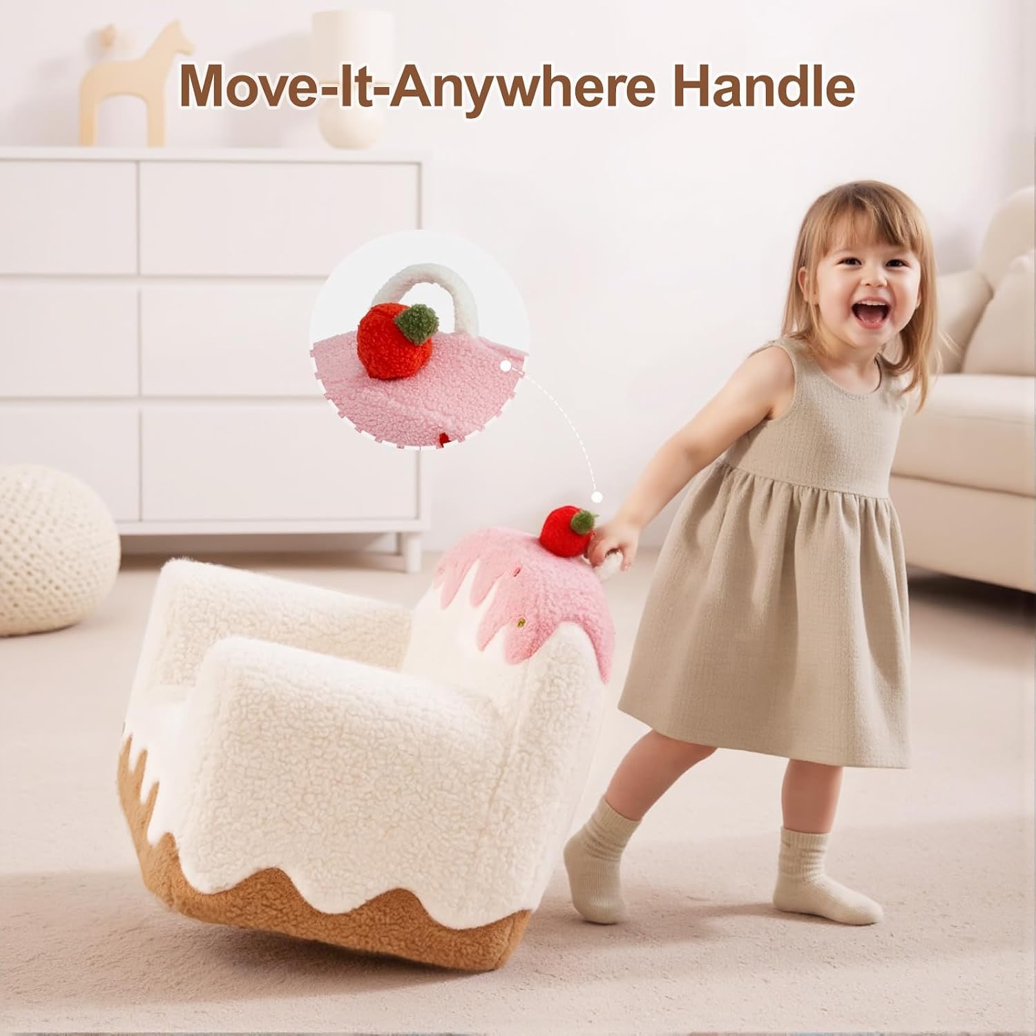 Sherpa Kids Sofa Chair with Book Pocket: image 2