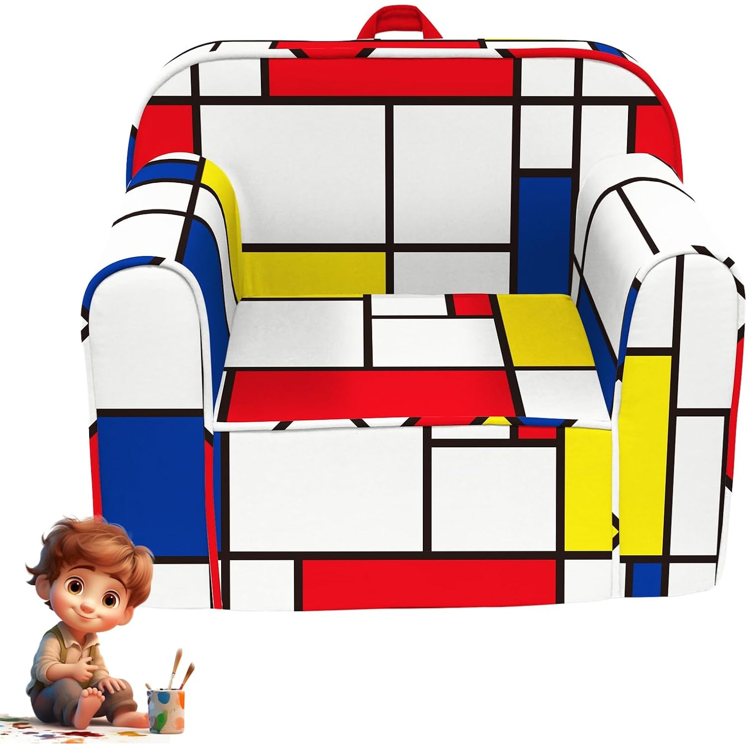 Washable Kids Armchair with Carry Handle