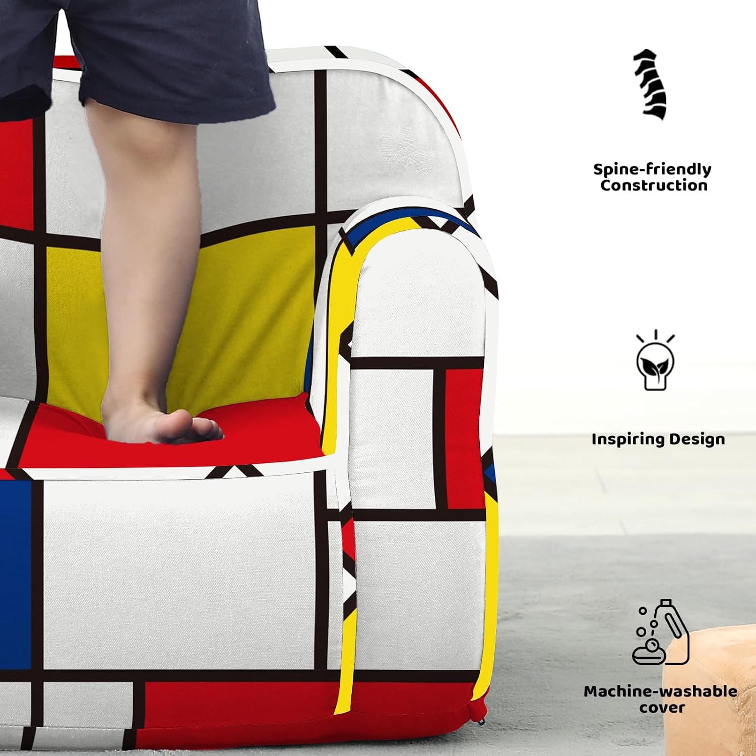 Washable Kids Armchair with Carry Handle: image 5