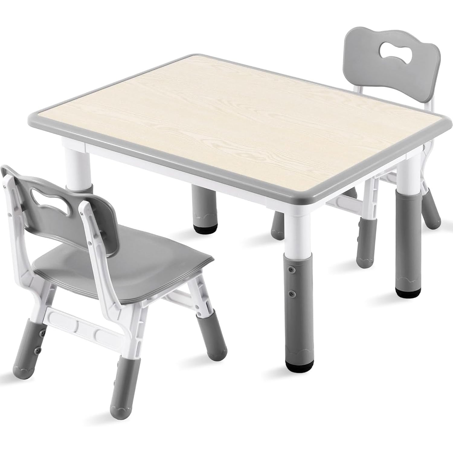 Adjustable Kids Table and 2 Chairs Set