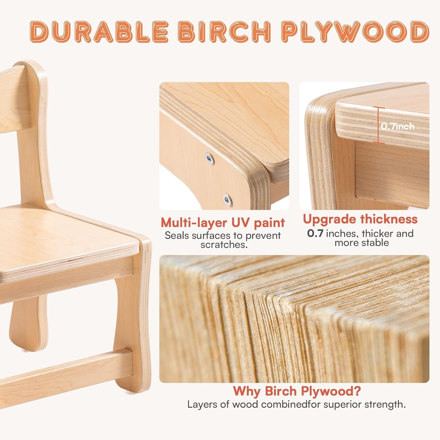 Wooden Kids Chairs Set of 2: image 4