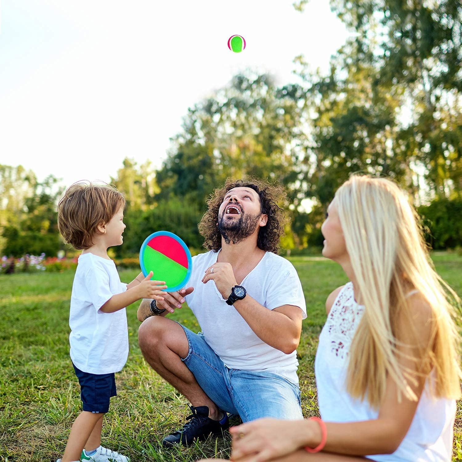 Toss and Catch Game Set with Paddles, Ball and Storage Bag