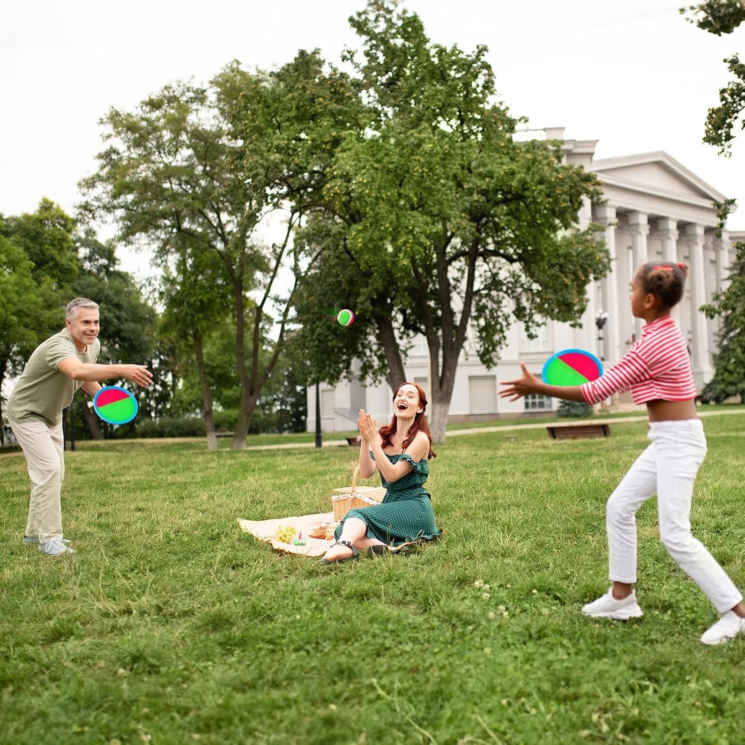 Toss and Catch Game Set with Paddles, Ball and Storage Bag