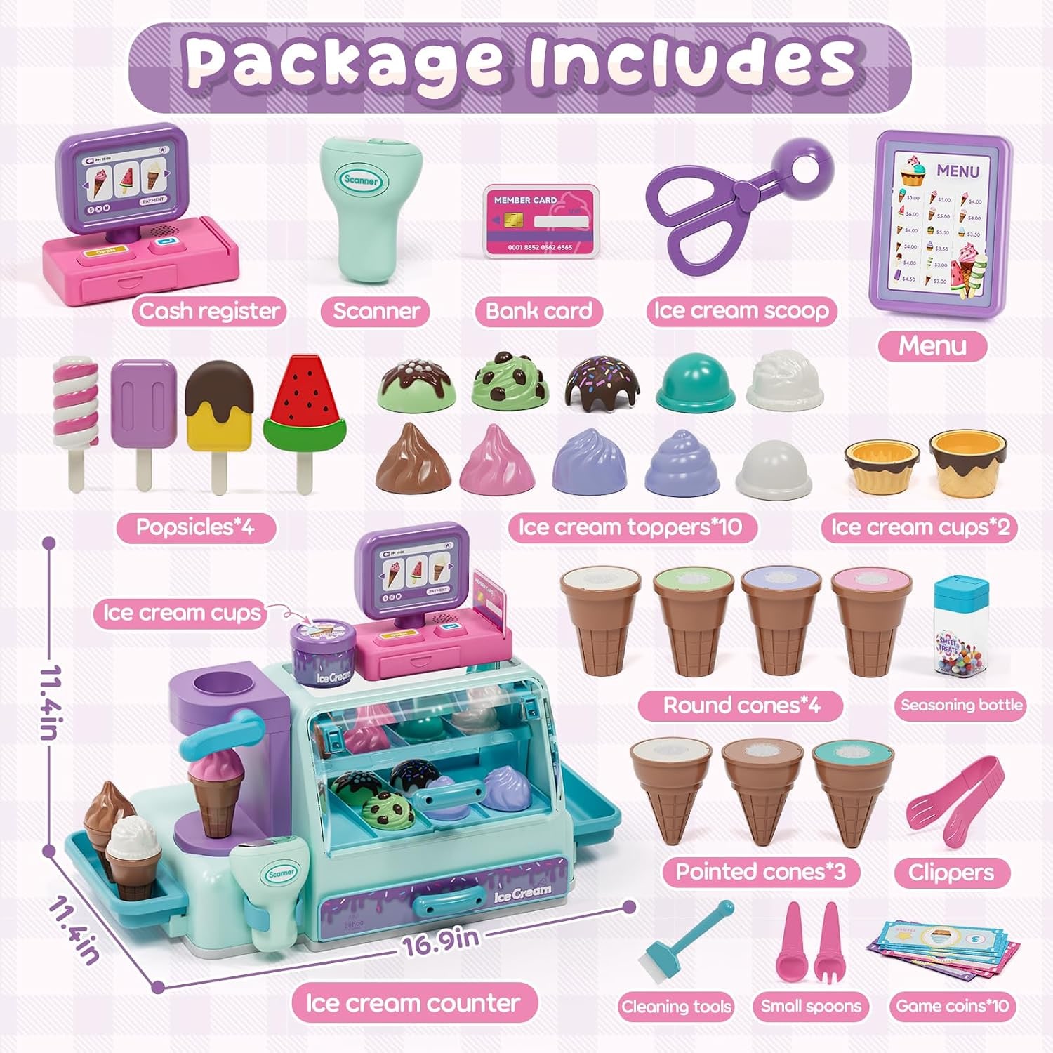 Ice Cream Counter Playset