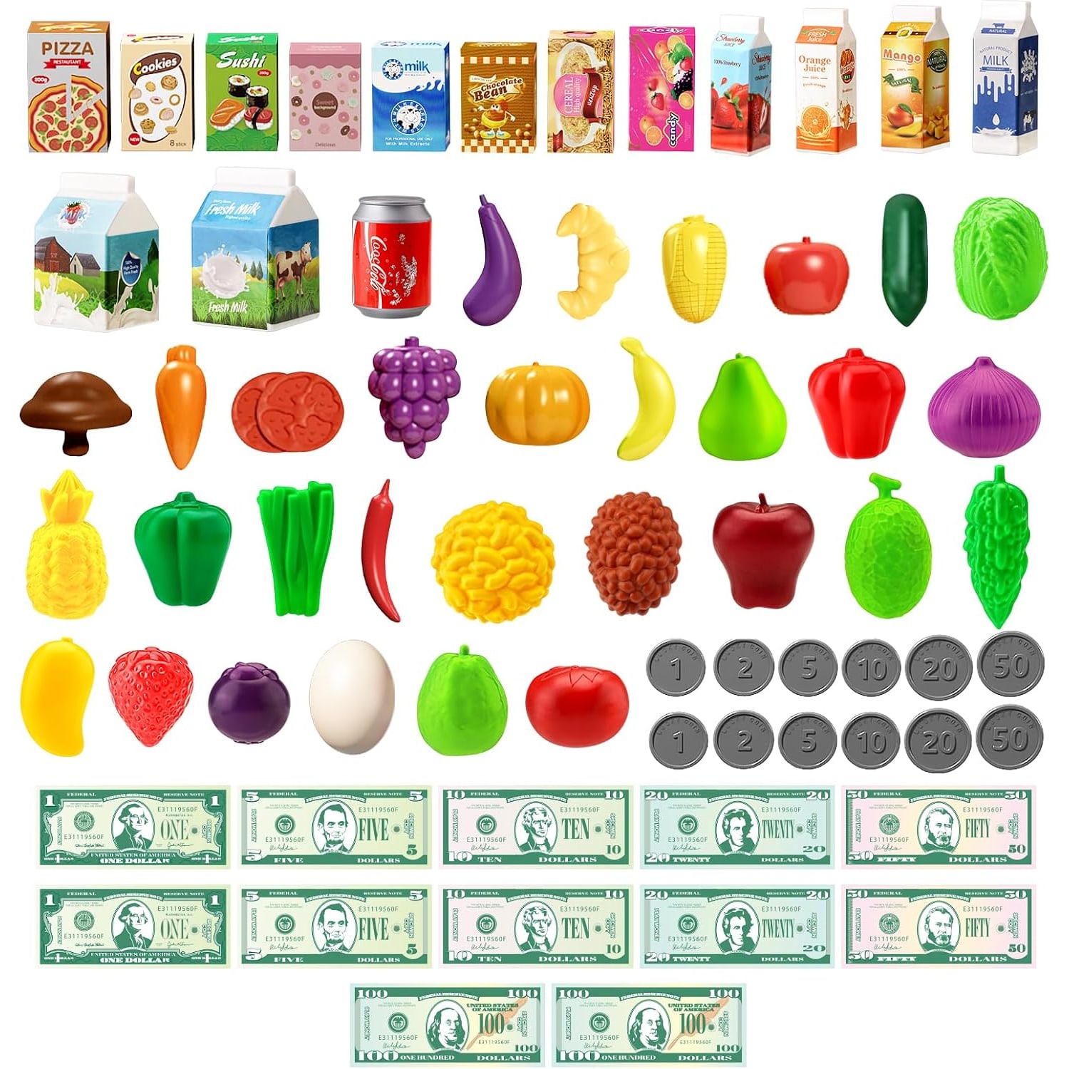 Kids Shopping Trolley Play Set with 102 Pieces: image 4