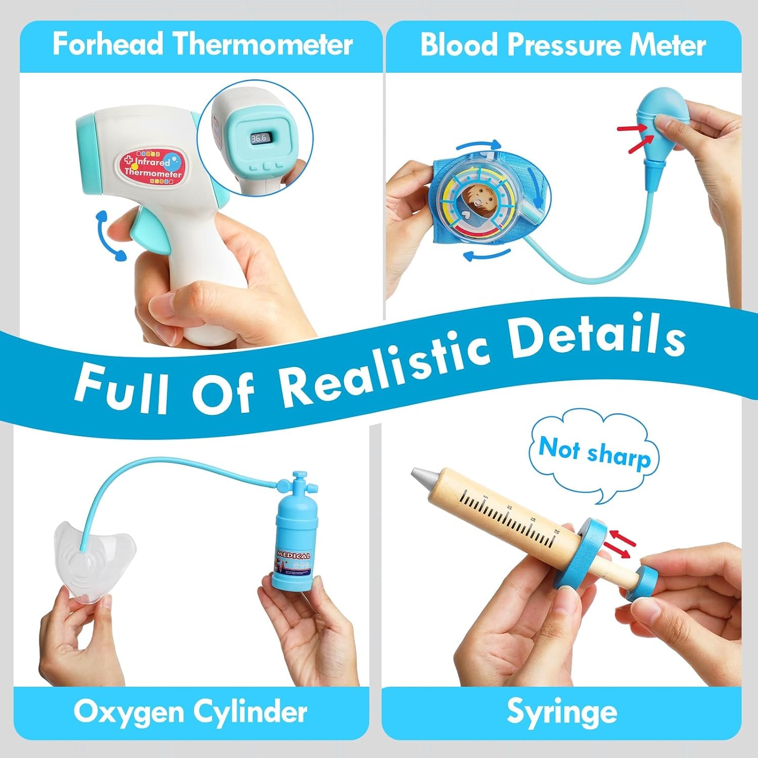Kids Doctor Play Set with Stethoscope and Medical Tools