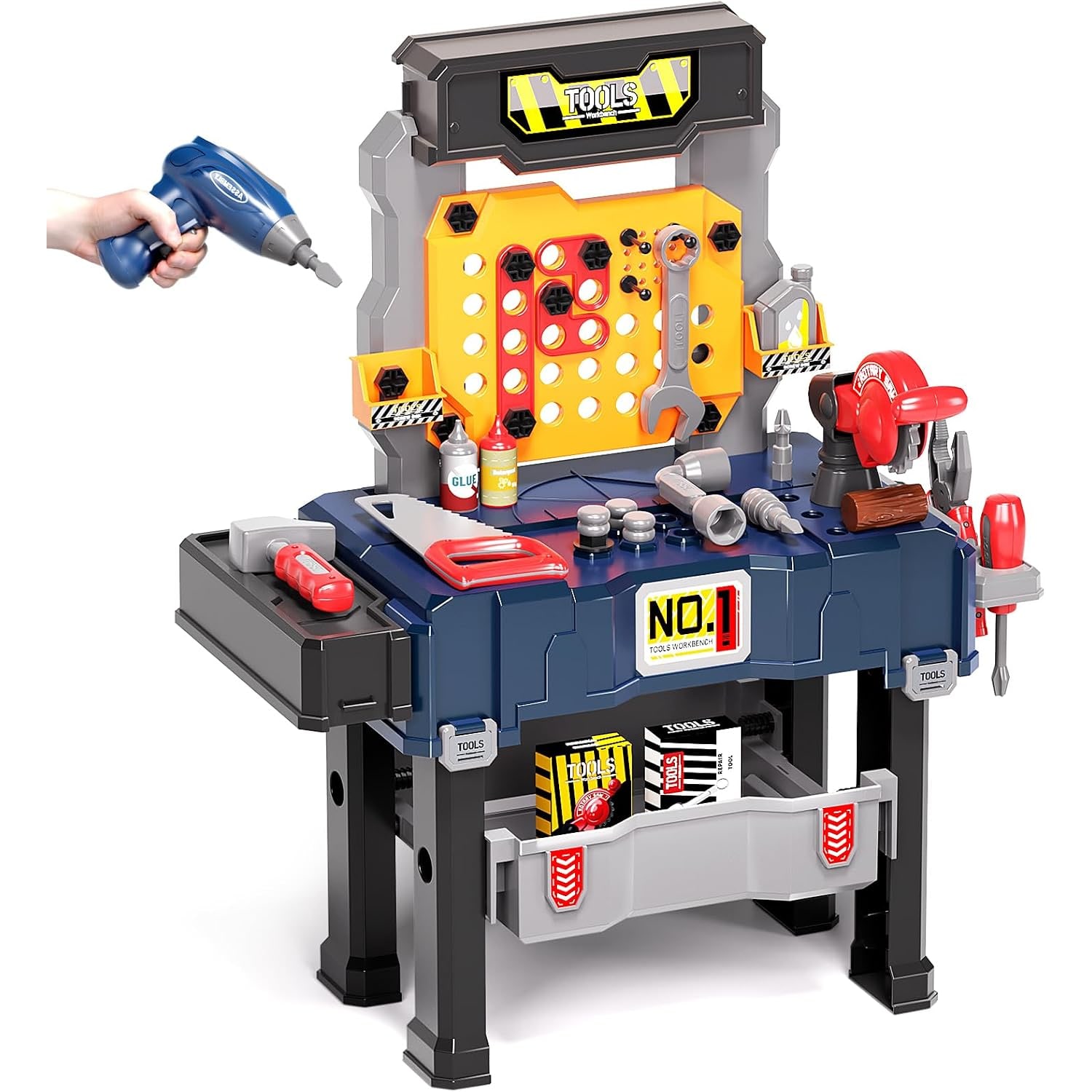 Kids Tool Bench with Drill and Saw