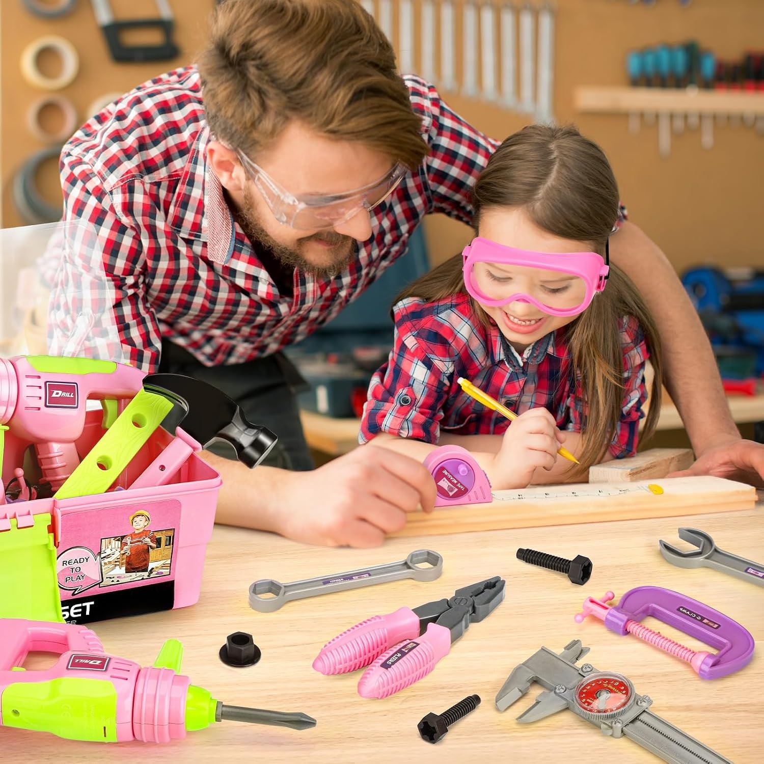 Kids Tool Set with Tool Box and Electronic Toy Drill
