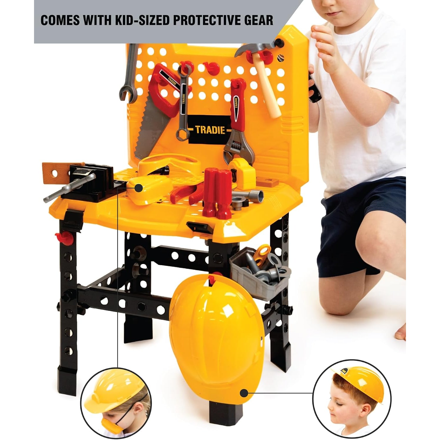 Kids Workbench and Tool Station (100-Piece Construction Set)
