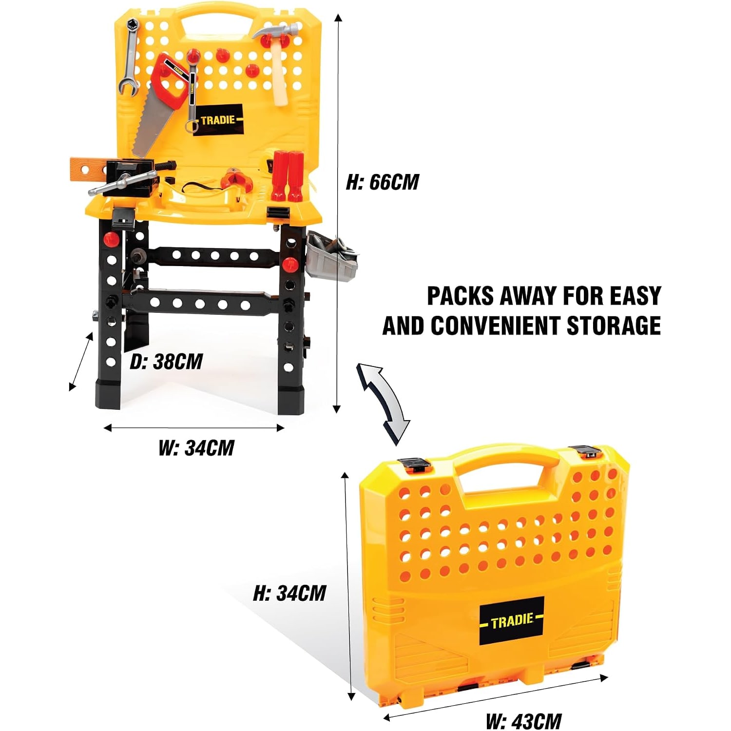 Kids Workbench and Tool Station (100-Piece Construction Set)