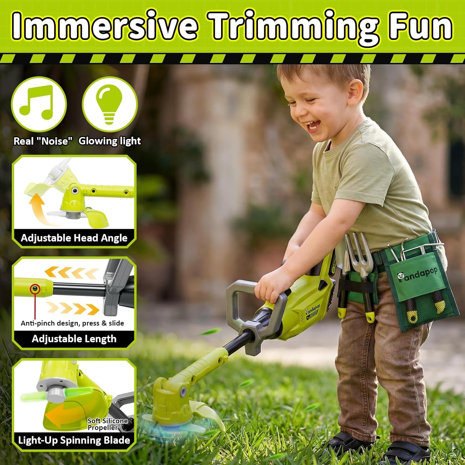 Toy Whipper Snipper and Leaf Blower Garden Play Set