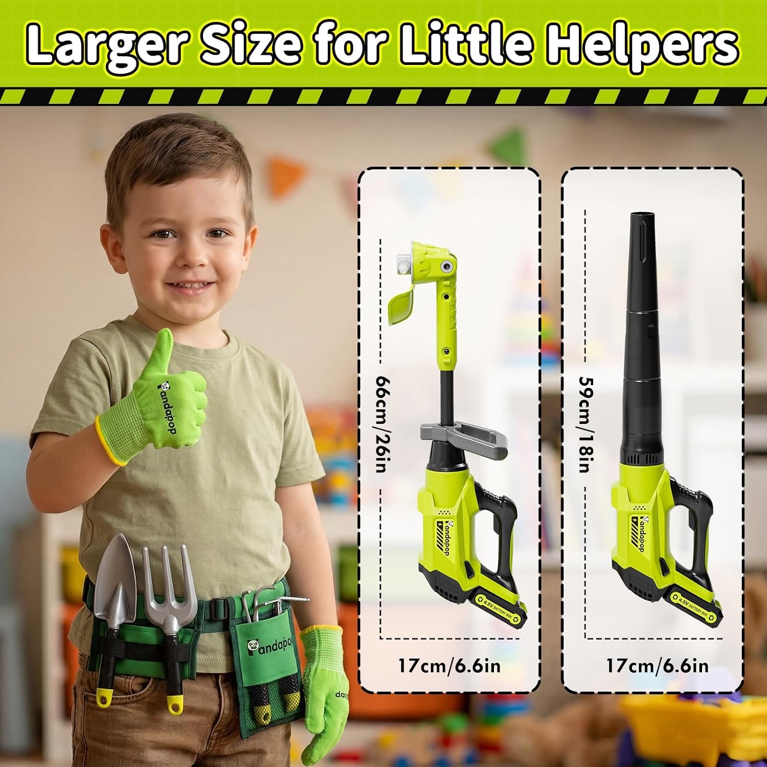 Toy Whipper Snipper and Leaf Blower Garden Play Set: image 7