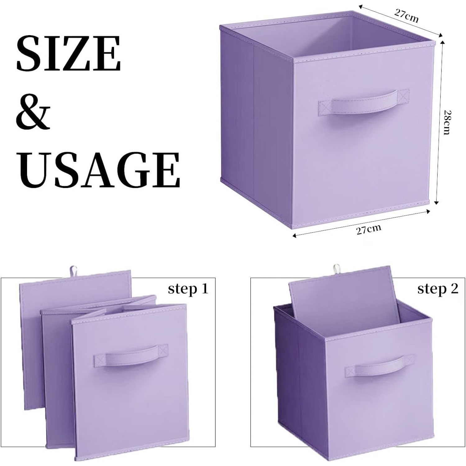 Foldable Cube Storage Boxes 6 Pack