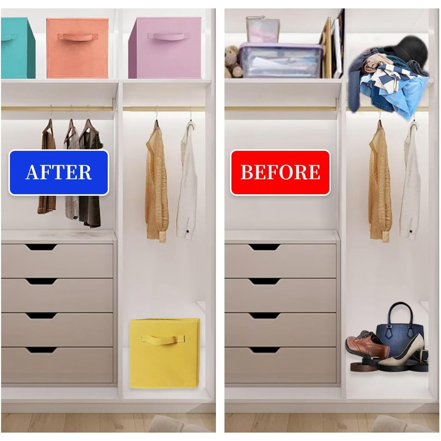 Foldable Cube Storage Boxes 6 Pack